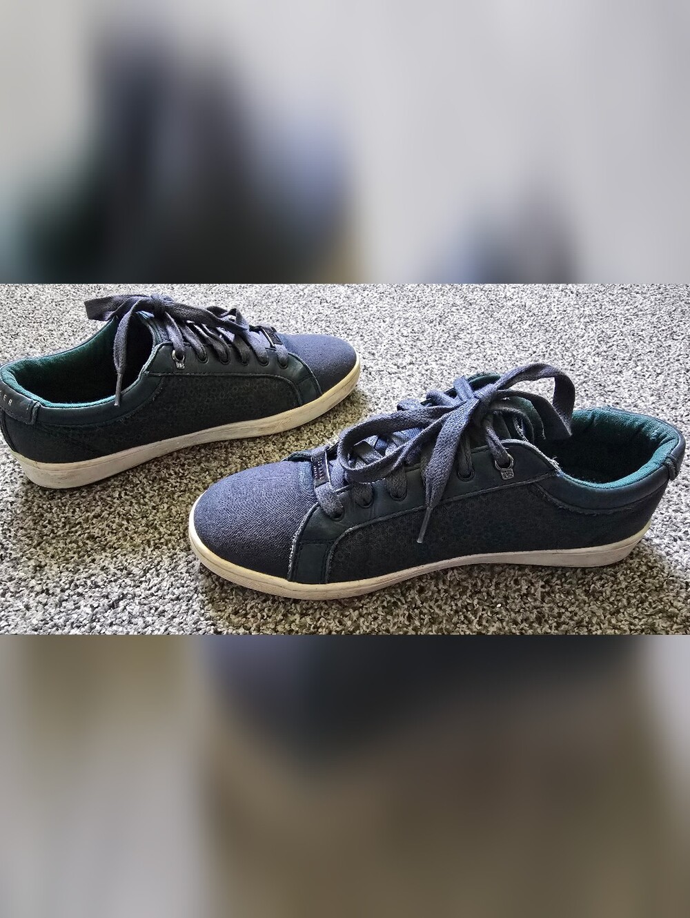 Ted Baker London Keeran Canvas & Leather Low Top Sneakers Women Size 7.5 - Picture 8 of 11